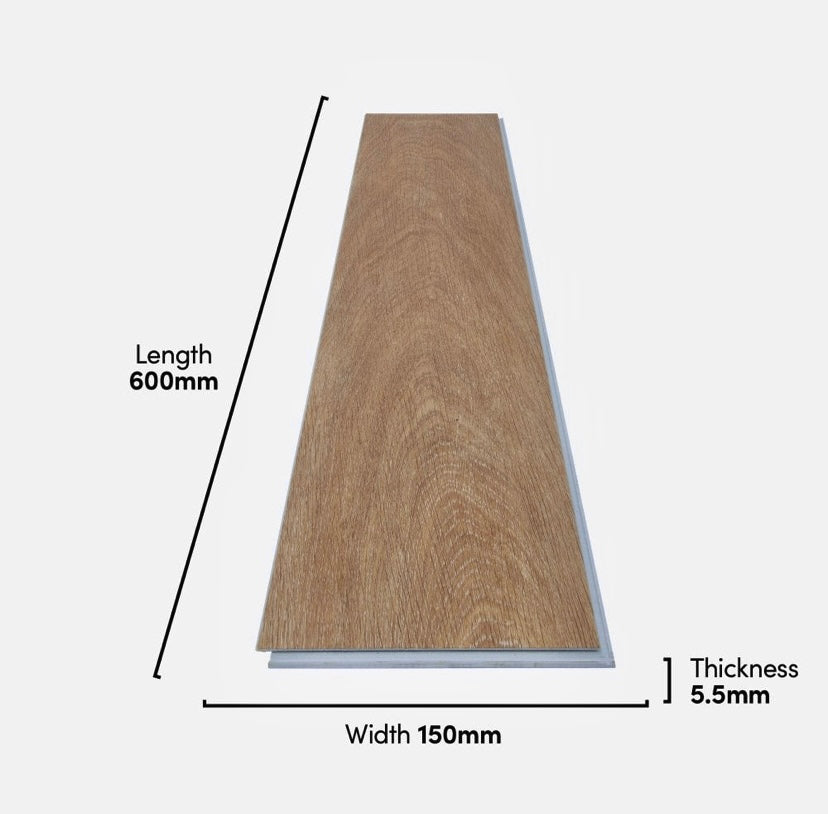Homestead Oak 5.5mm Herringbone SPC Click Flooring