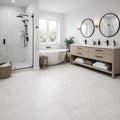 Frost White 5.5mm Herringbone SPC Click Flooring