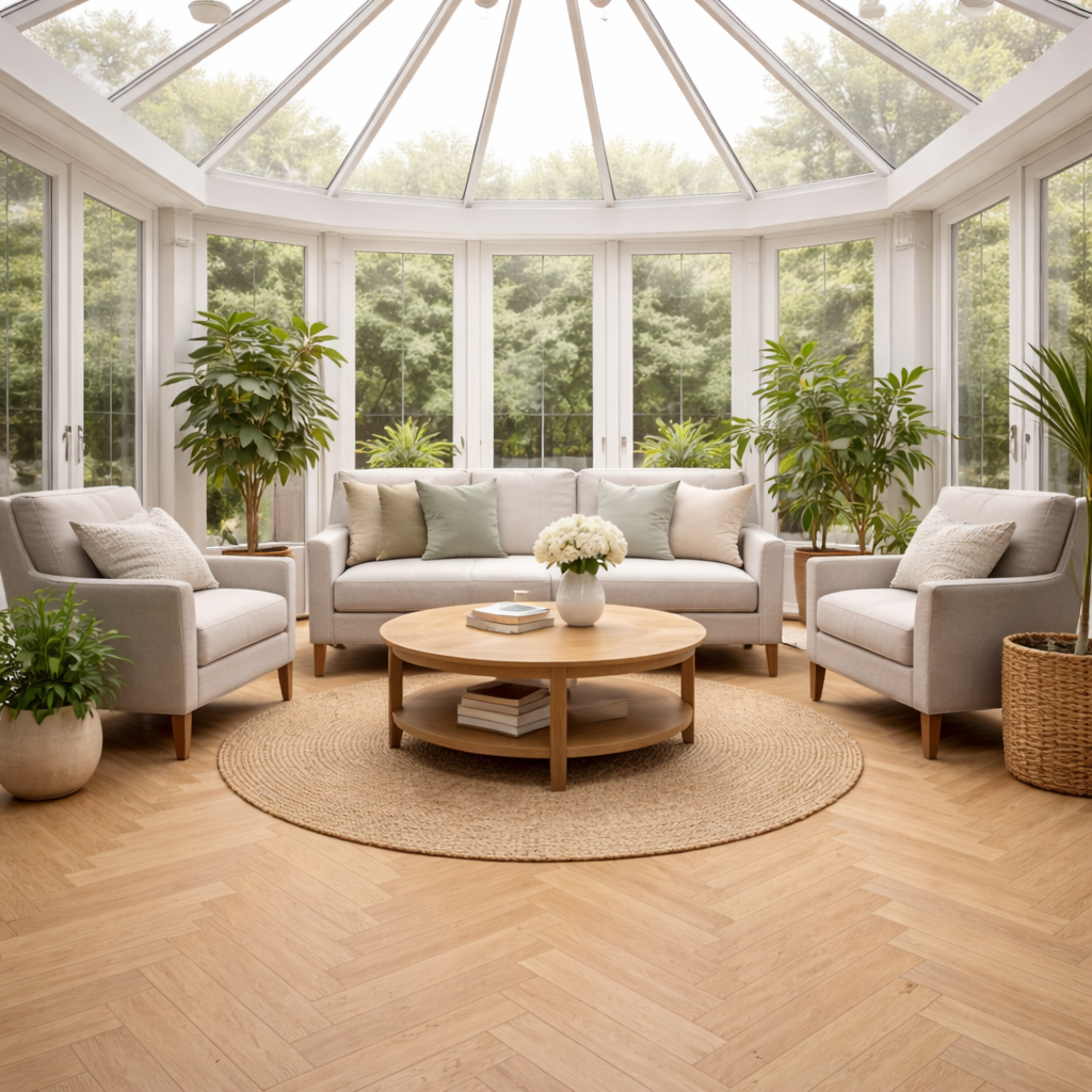Cultured Oak 5.5mm Herringbone SPC Click Flooring