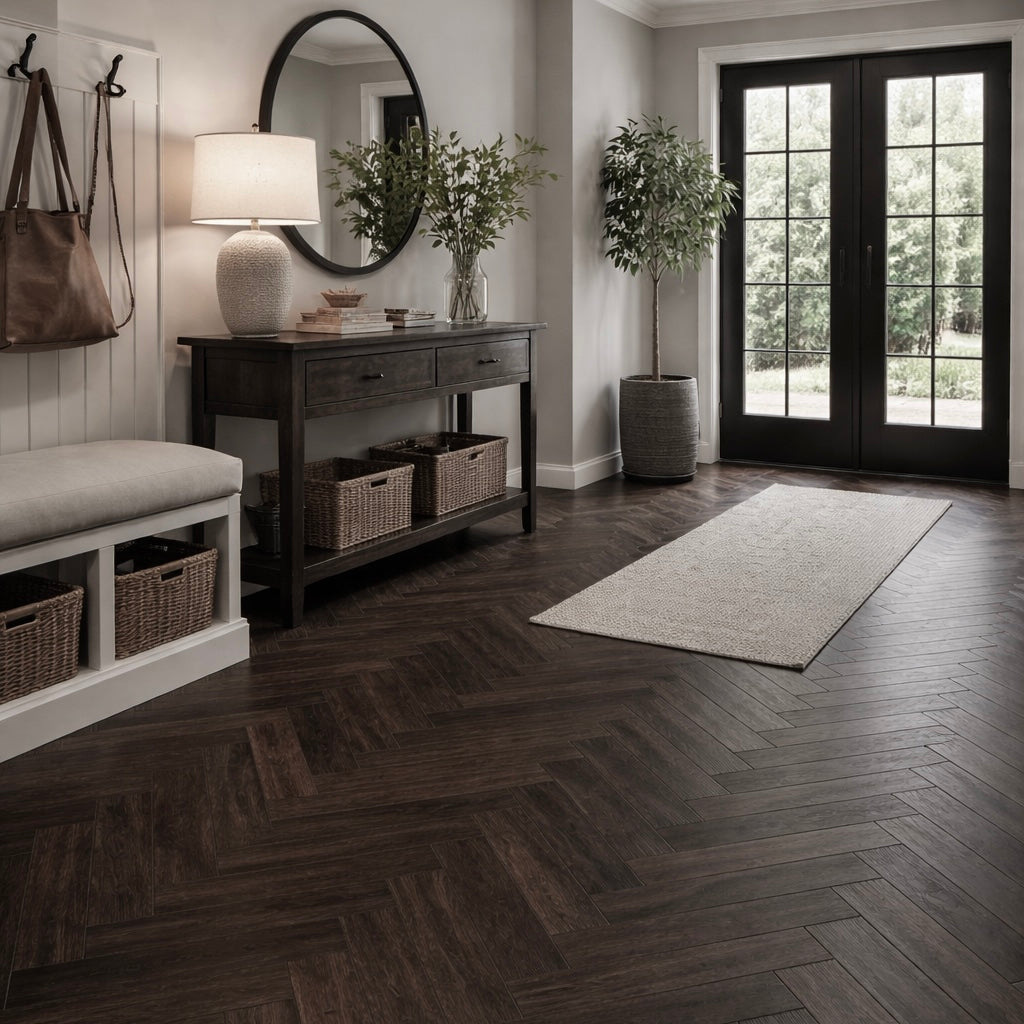 Darkwood 5.5mm Herringbone SPC Click Flooring