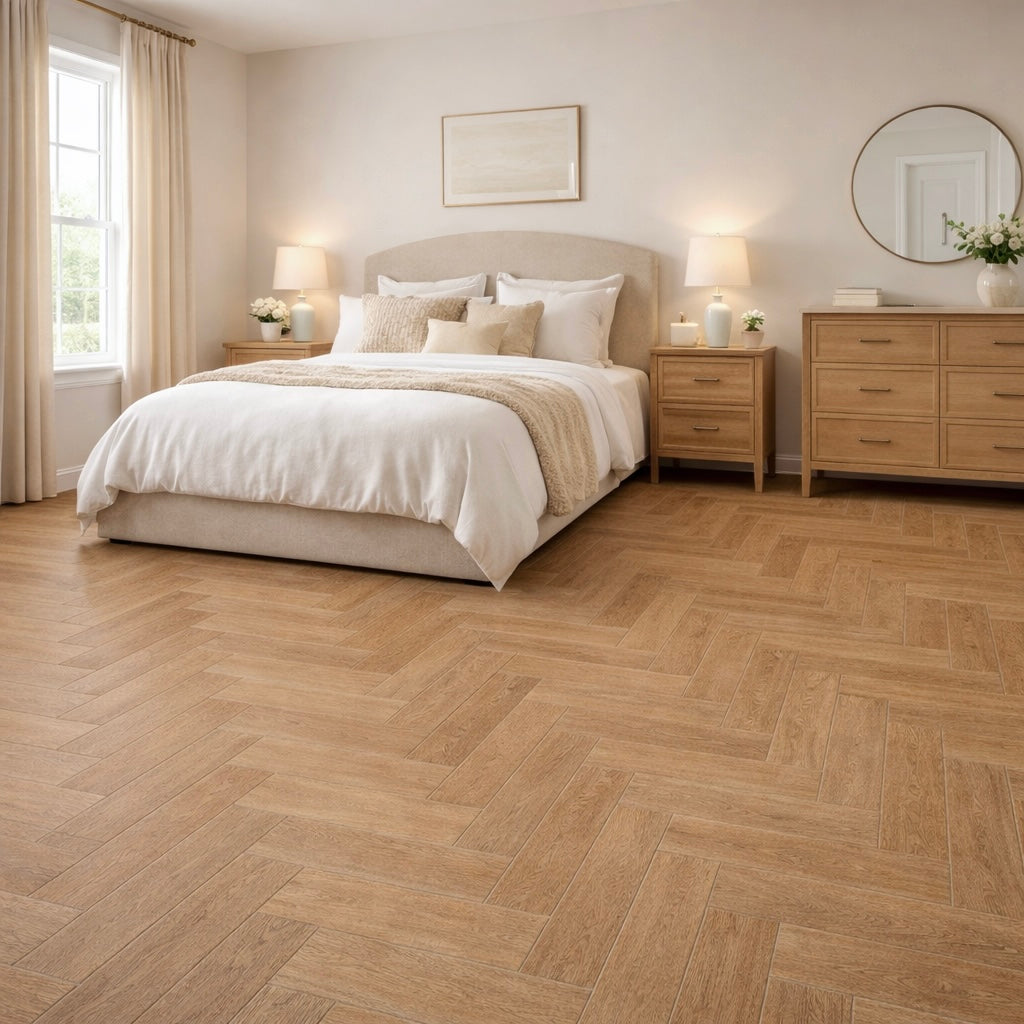 Homestead Oak 5.5mm Herringbone SPC Click Flooring
