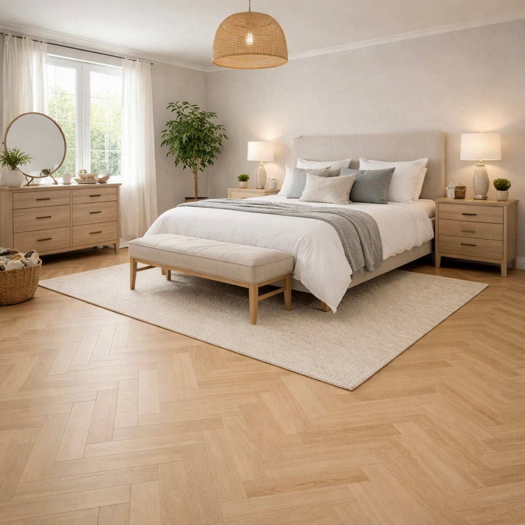 Cultured Oak 5.5mm Herringbone SPC Click Flooring