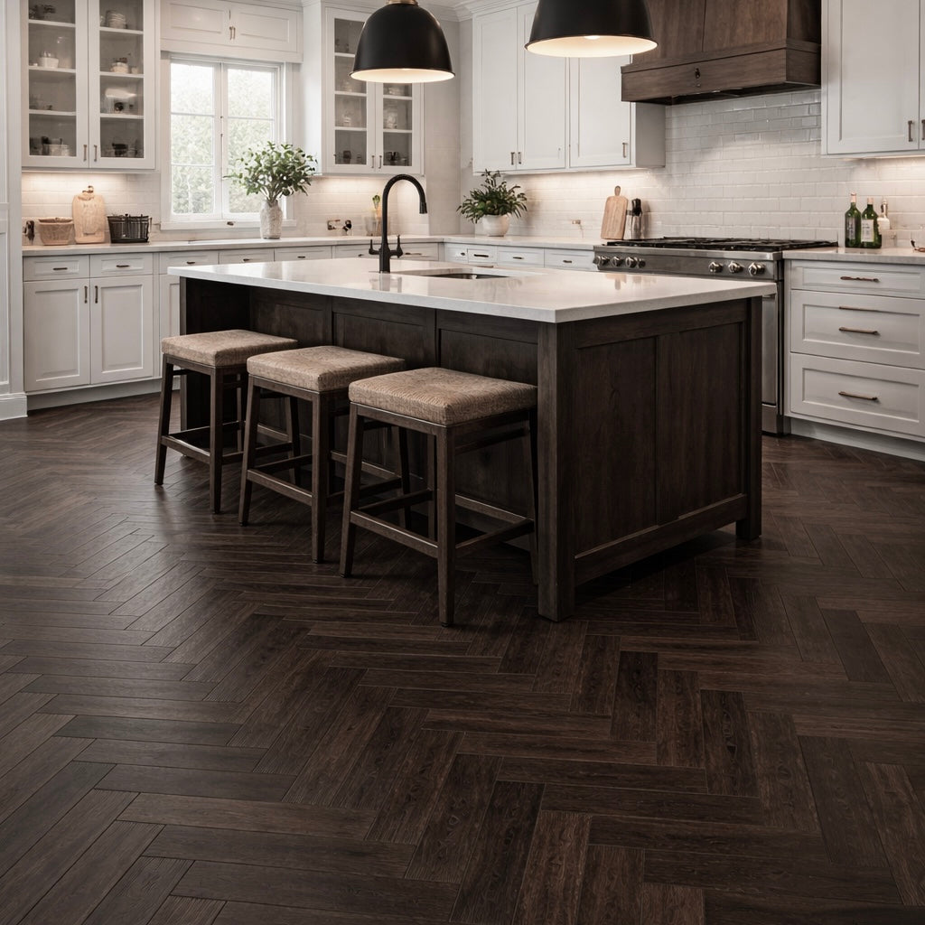 Darkwood 5.5mm Herringbone SPC Click Flooring