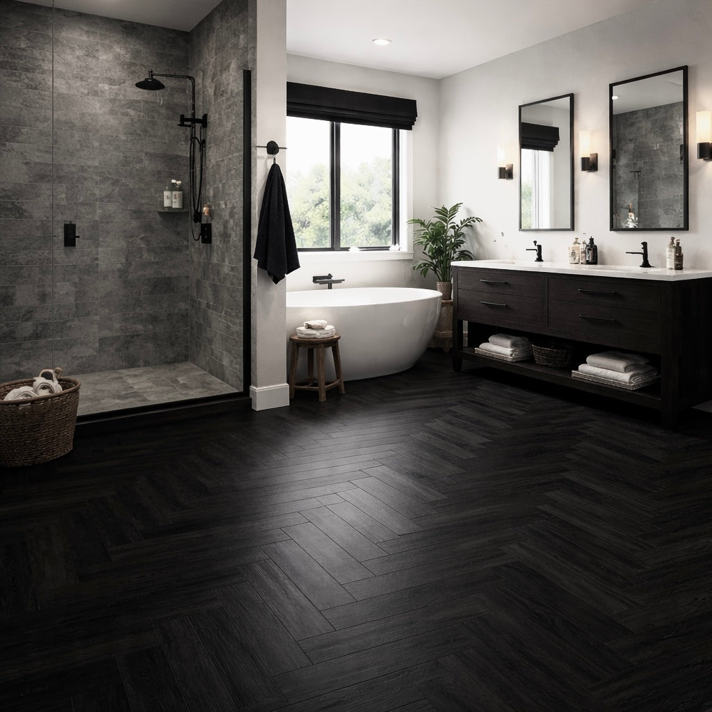 Obsidian 5.5mm Herringbone SPC Click Flooring