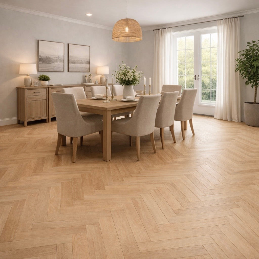 Cultured Oak 5.5mm Herringbone SPC Click Flooring